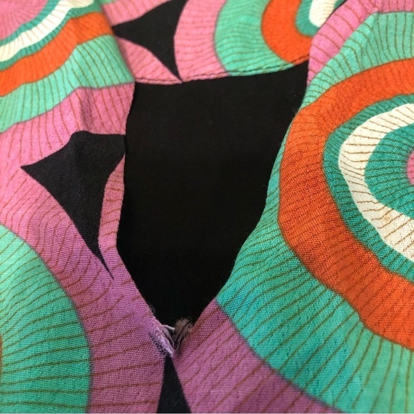 Anthropologie Kenzie Asymmetrical Geometric Multicolor Retro Dress Size 6 Small - Picture 5 of 8